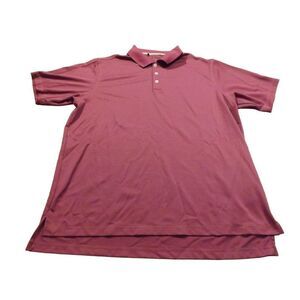 Adidas Golf Polo Men Sz XL Climalite Purple Short Sleeve‎ 3 Button Collared
